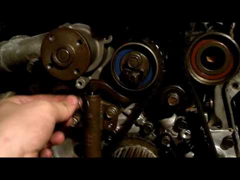 Setting timing belt tension on a 7 bolt 4g63.