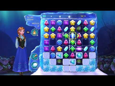 Frozen Free Fall: Snowball Fight Level 207 Walkthrough, No Power Ups