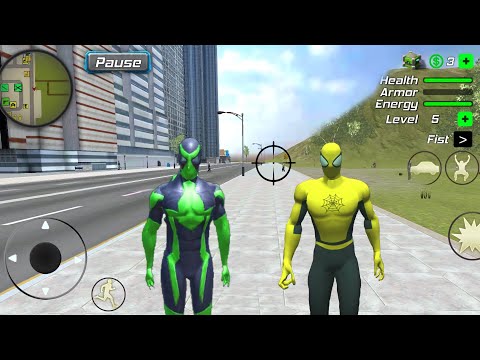 Süper Kahraman Örümcek Adam Oyunu - Frog Ninja Rope Hero Gangster Vegas Crime #6 - Android Gameplay