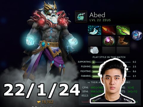 Dota 2 Abed (Zeus) too good yuragi rage quit