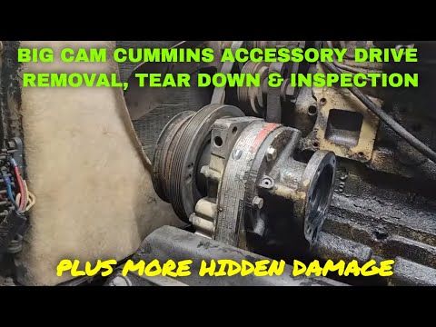 BIG CAM CUMMINS FIXING OIL LEAKS LEADS TO ACESSORY DRIVE REBUILD PT1