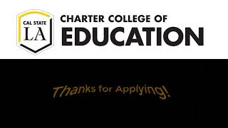 Admissions to a CCOE Master's Program at Cal State LA Tutorial