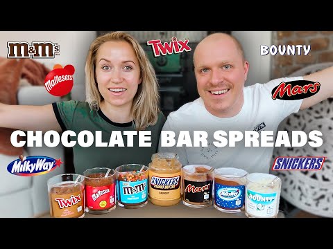 Chocolate Bar Spreads Taste Test & Review / Mars, Snickers, Bounty & More