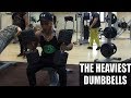 LIFTING THE HEAVIEST DUMBBELS IN THE GYM