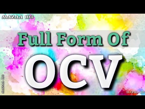 Full Form of OCV | OCV full form | full form OCV | OCV means | OCV Stands for | OCV फुल फॉर्म | #OCV