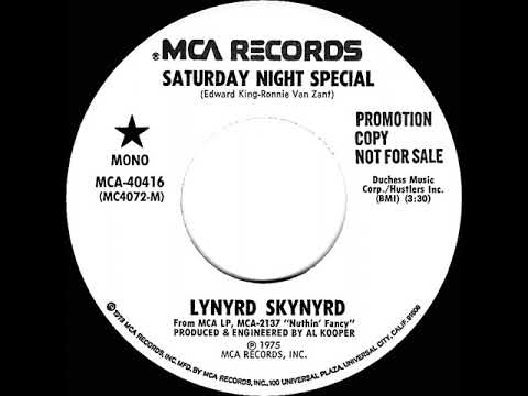 1975 Lynyrd Skynyrd - Saturday Night Special (mono radio promo 45)