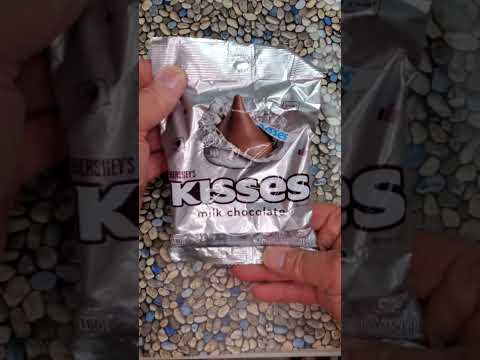 ASMR Hershey KISSES Milk Chocolate #shorts #hersheys #asmr #viral