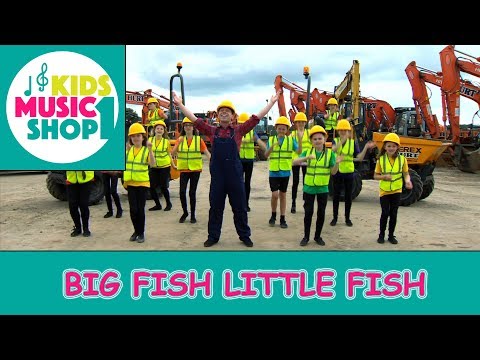 Big fish, little fish, cardboard box.