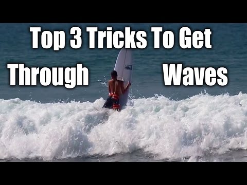 Top 3 Tricks to Get through Waves on a longboard Surfboard