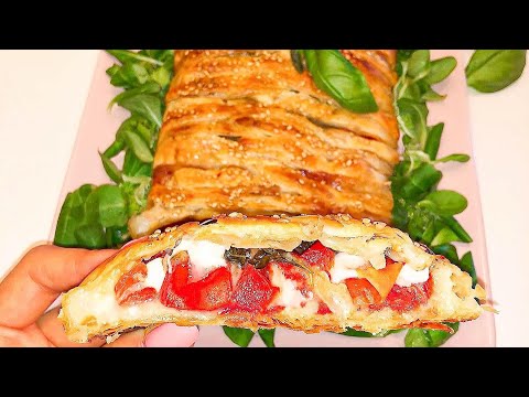 Strudel salato pomodoro e mozzarella con solo 4 ingredienti