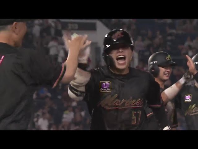 【9回裏】誰もが意表を突かれた!! マリーンズ・小川龍成 2死満塁から劇的サヨナラスクイズ!!  2024年7月30日 千葉ロッテマリーンズ 対 埼玉西武ライオンズ