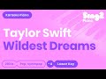 Wildest Dreams (Lower Key - Piano karaoke demo) Taylor Swift