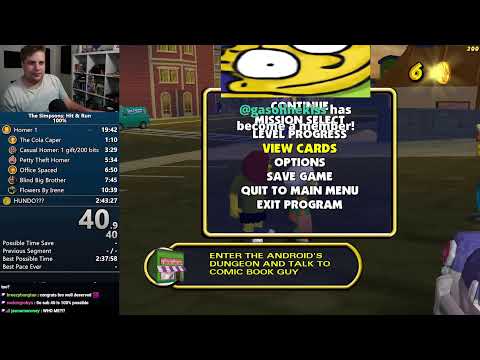 Simpsons: Hit & Run 100% Speedruns for world record