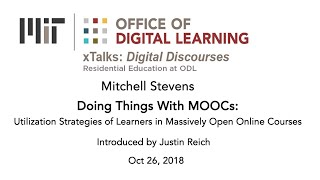 xTalk Oct 26, 2018: Doing Things With MOOCs