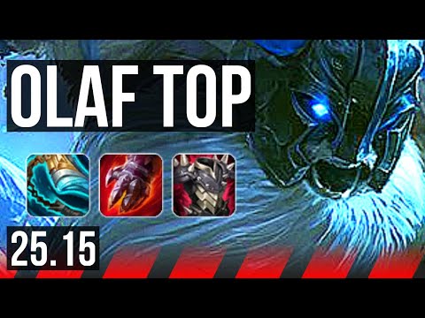 OLAF vs IRELIA (TOP) | 6 solo kills, Godlike | KR Master | 25.15