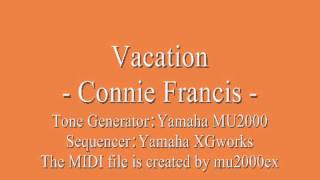 Vacation - Connie Francis (cover) / MIDI version