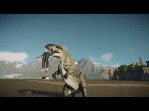 New feathered Yutyrannus human kill animation in Slow motion (Jurassic world evolution 2)