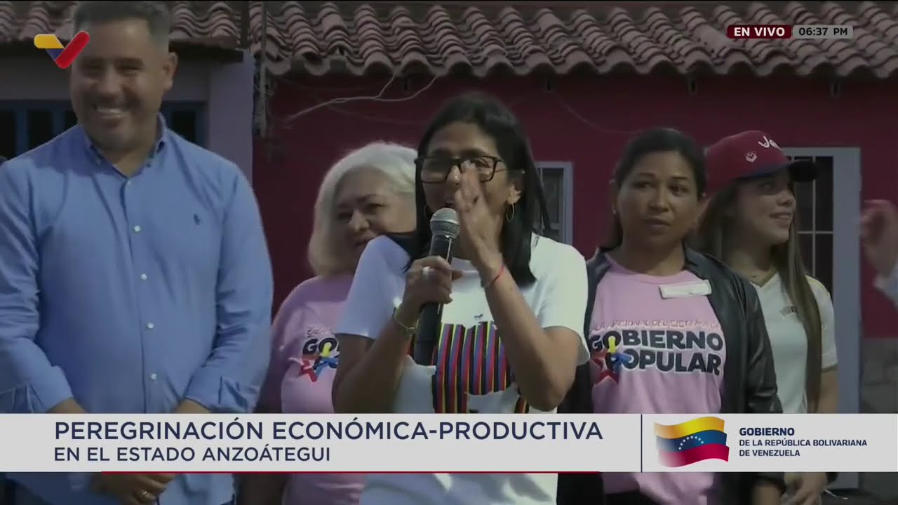 Delcy Rodríguez en Anzoátegui, proyectos socioproductivos y centro de formación de hidrocarburos
