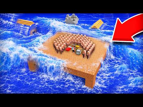МЫ С ЖИТЕЛЯМИ НЕ УСПЕЛИ ПОСТРОИТЬ БУНКЕР ОТ ЦУНАМИ В МАЙНКРАФТ | Компот Minecraft