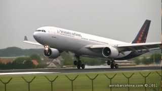 preview picture of video '[HD 720p] BRUSSELS AIRLINES A330-300 LANDING BRUSSELS ZAVENTEM RW25L'