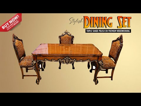 Wooden square aarsun 8 seater luxury dining set
