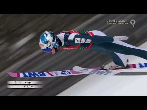Eetu Nousiainen 222m PERSONAL BEST - WC Ski Flying Vikersund Team 2022
