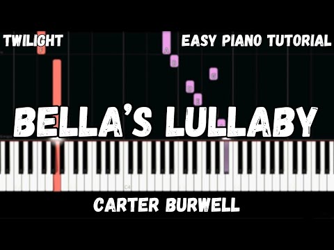 Twilight - Bella's Lullaby - Carter Burwell (Easy Piano Tutorial)