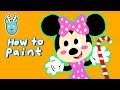 How To Draw Minnie Mouse Holding A Candy Cane Lets Draw With Doodle Clubhouse