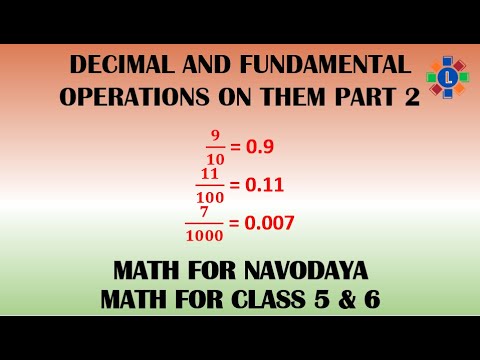 Decimal and Fundamental Operations on them part 2