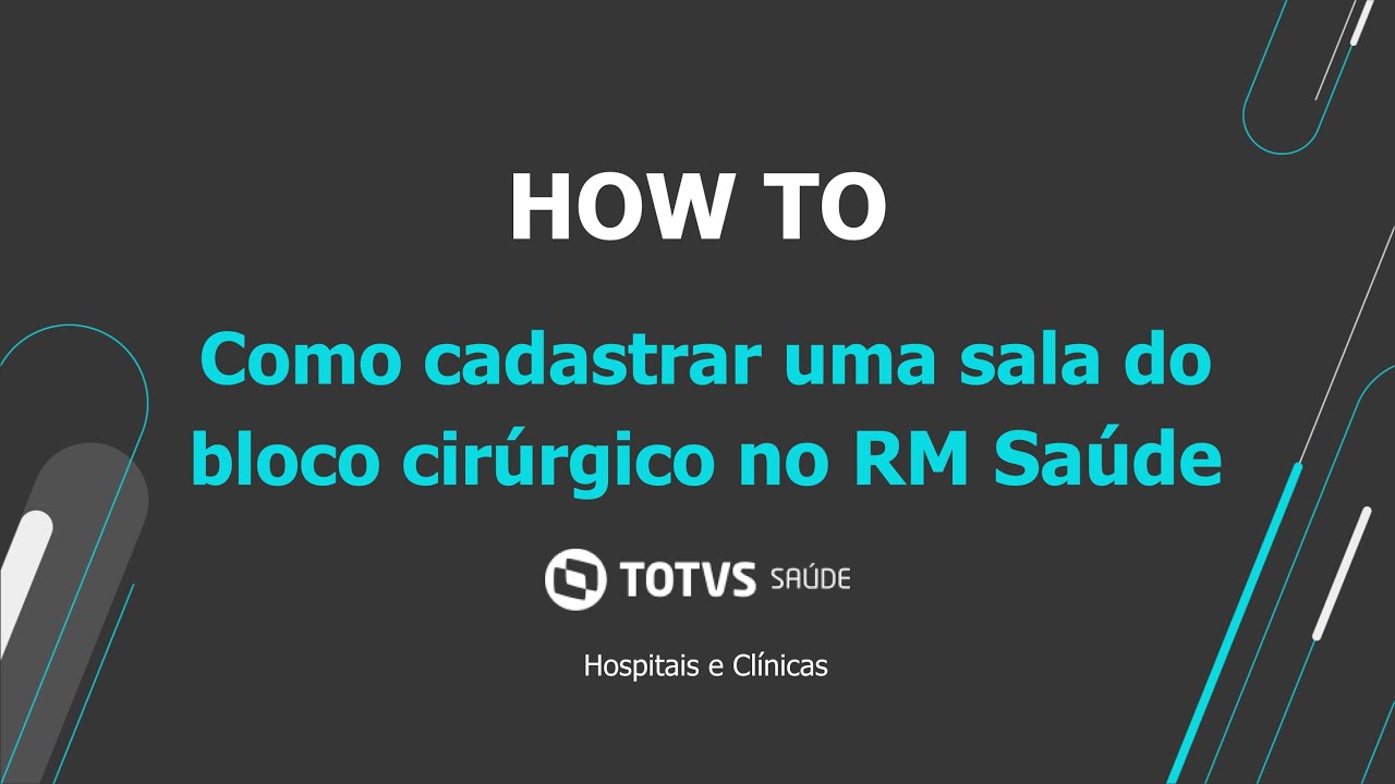How To | Como cadastrar uma sala do bloco cirúrgico #JORNADACIRURGICA