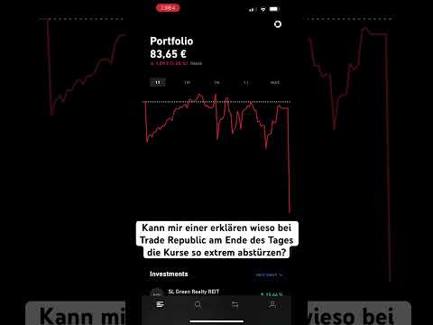 Kann mir einer erklären wieso bei Trade Republic am Ende des Tages die Kurse so extrem abstürzen?