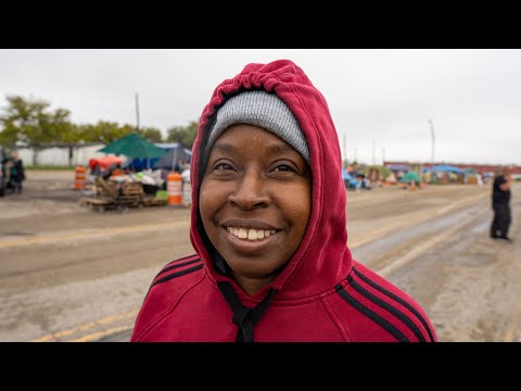 Homeless Woman Lives at Gov. Abbott's Camp for...