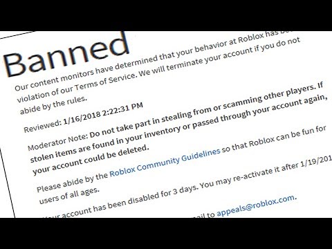 Roblox Banned Me - 