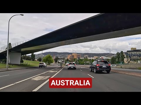 Arriving in Tasmania | The Full Drive from Hobart Airport to the City's Core