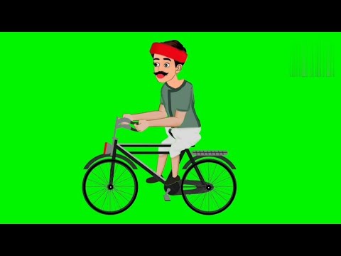 साईकिल चलाता हुआ || No Copyright Greenn Screen Video || Free Character video ||