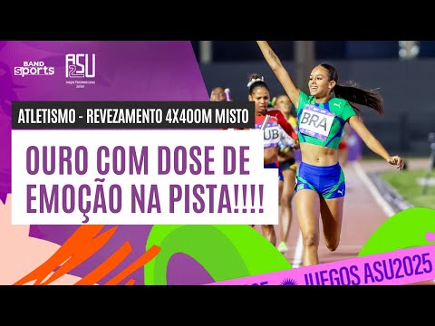 BRAZIL WINS GOLD IN ATHLETICS! WATCH THE VICTORY IN THE 4X400M MIXED RELAY! | JUNIOR PAN