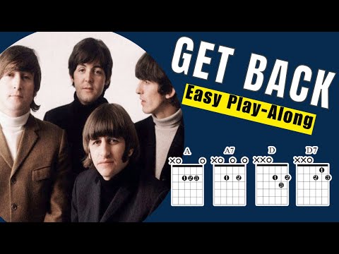 Get Back Play Along With Chords Lyrics & Timing - 4 Chord Song!