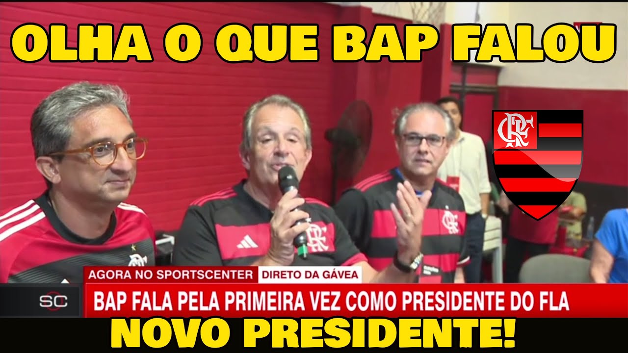 BAP FALA PELA PRIMEIRA VEZ COMO PRESIDENTE DO FLAMENGO!