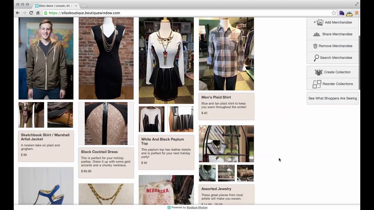Sharing Merchandise from your Boutique Window - Tutorial