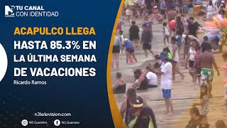 Acapulco llega hasta 85.3% en la última semana de vacaciones