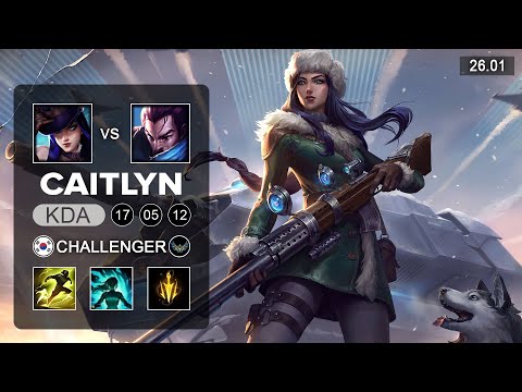 Caitlyn vs Yasuo ADC - KR Grandmaster - Patch 26.01 Season 16