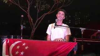 Greyson Chance talking (Live in Singapore) at #ARooftopAffair video