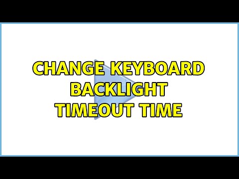 Change Keyboard backlight timeout time (2 Solutions!!)