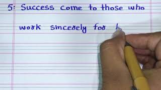 The Success Essay in English 10 Lines