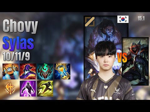 Chovy Mid Sylas vs Zed lol KR solo rank Full Game 15.1 | 쵸비 사일러스 vs 제드