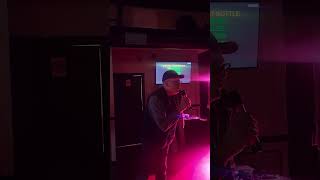 Brian and Christine karaoke duet at Cara's retirement celebration