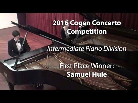 2016 Cogen Concerto Competition, Piano - Intermediate Division Winner: Samuel Huie