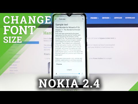 Choose New Font Size and Manage Display Settings   - NOKIA 2.4