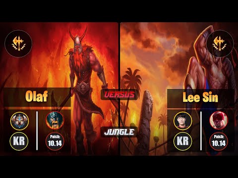 Challenger OLAF [Conqueror] (Jungle) VS Tarzan LEE SIN - Challenger KR Patch 10.14