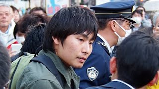 Ｎ党立花氏に切り付け、男逮捕　街宣中になた、「殺そうと」　首や耳に傷、東京・霞が関
